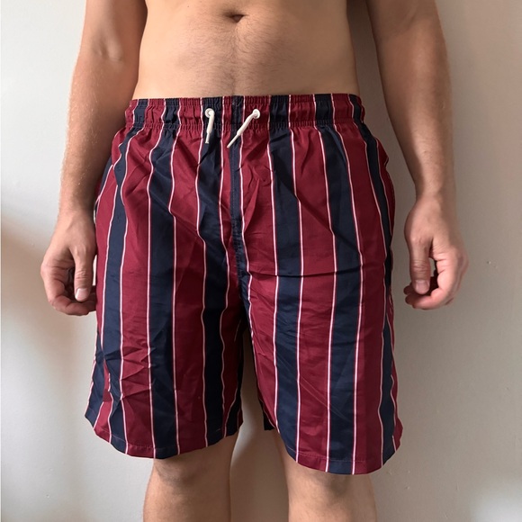 Navy Quick-Dry Swim Trunks with UV Protection - Picture 1 of 3
